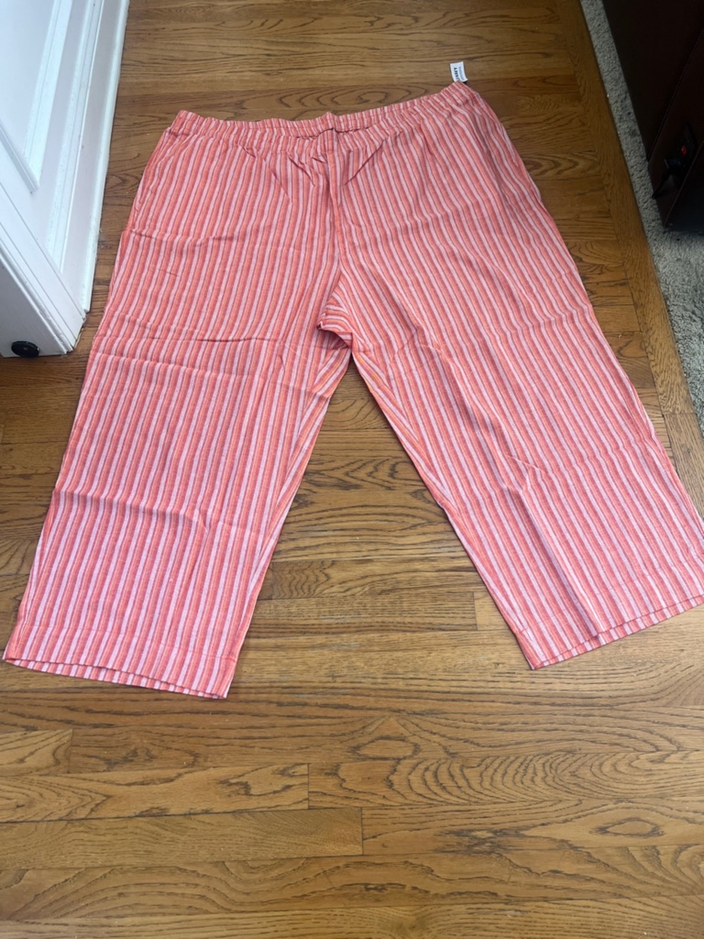 Old Navy  women's linen blend cropped wide leg pants size 4X